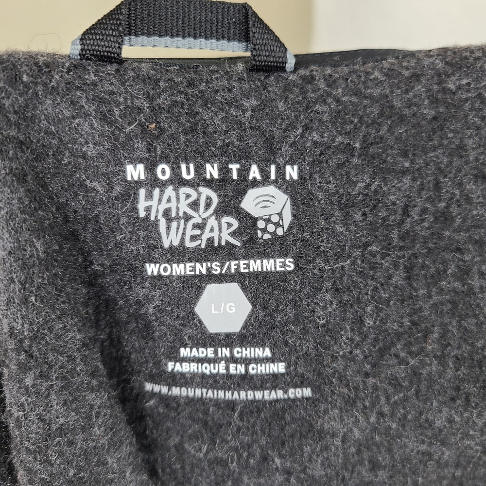 Mountain Hardwear wool blend black gray buttoned sweater cardigan Large - Picture 10 of 15